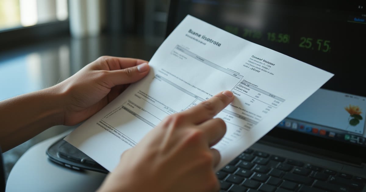 Photo representing a bank check and banking paperwork